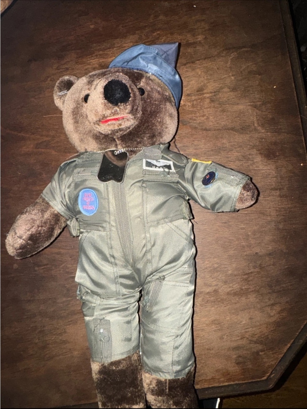 US Air force 1980s Plush Teddy Bear Stuff Animal Inflight Suit